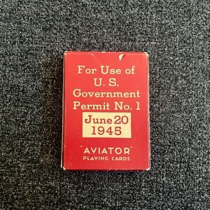 •1945 WW2 GI Red Cross Gifted Aviator Playing Cards•